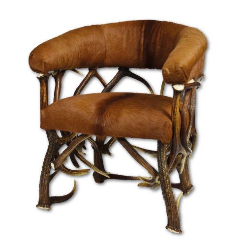 Poltrona con vere corna di cervo. M: 70x60cm x H 80cm 111104